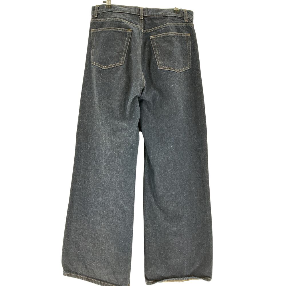 Reformation 'Cary' Blue Cotton High Rise Slouchy Wide Leg Jeans Size 30 - Picture 2 of 3